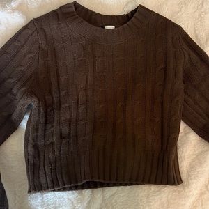 H&M Brown Cropped Sweater